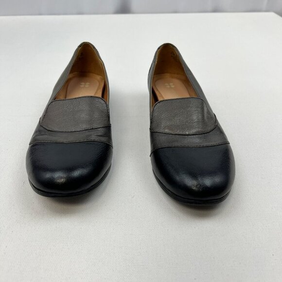 Naturlizer Womens Low Heel Loafer Leather Gray/Black Colorblock Size 8.5 - Picture 5 of 9